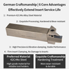 CNC End Face 25 Square Deep-Cut Outer Circular Flat Slot Cutter Bar
