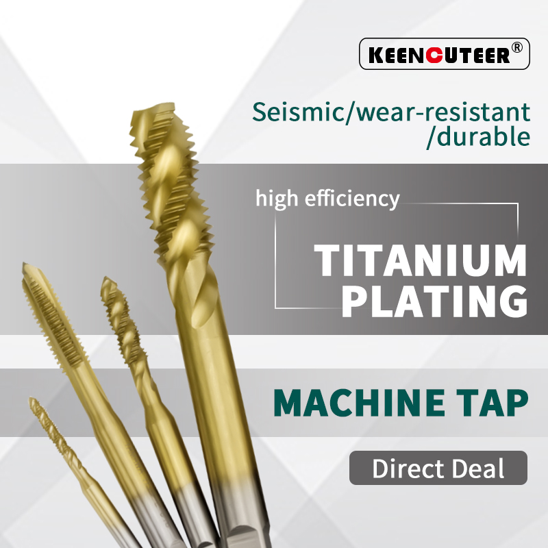 Titanium-Coated Coarse Thread Drill Bit for End Spiral Machine Tapping