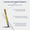 Titanium-Coated Coarse-Thread Drill Bit for M6/M3 Taps for Precision Spiral Machines