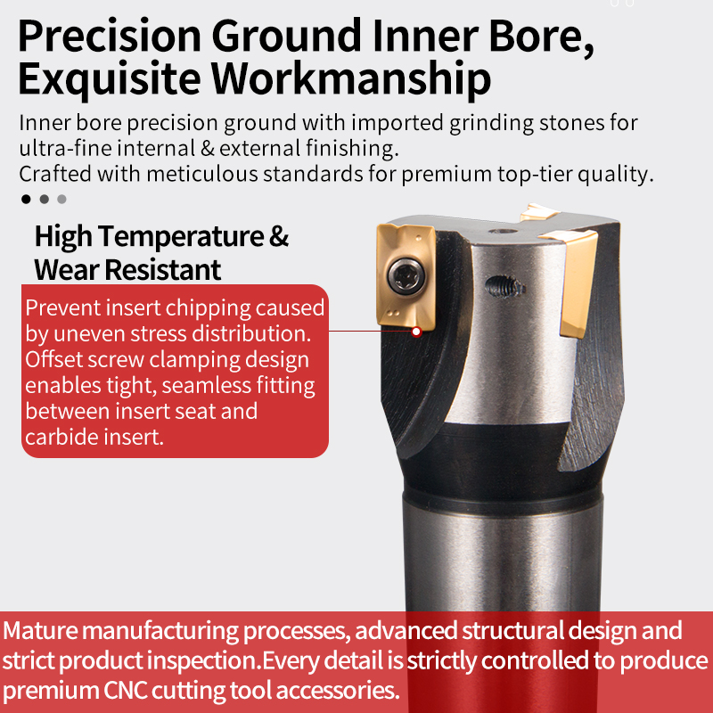 Indexable Face Mill with Tapered Shank Mt4 CNC Milling Cutter Holder