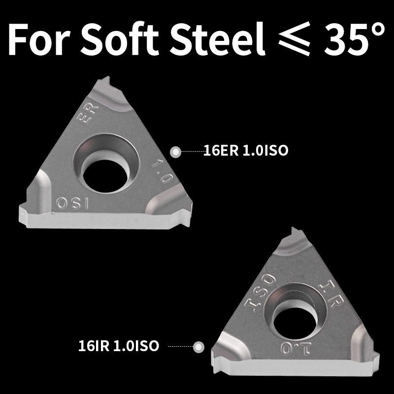 CNC Internal and External Thread Insert Steel Workpiece Metric Thread Cutter Head