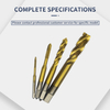 Titanium-Coated Coarse-Thread Drill Bit for M6/M3 Taps for Precision Spiral Machines