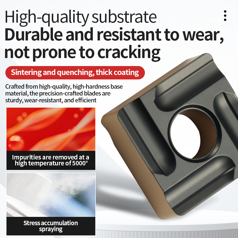 CNC Carbide Insert Snmg120408r-S Square Cutting Blade for Steel Grooving