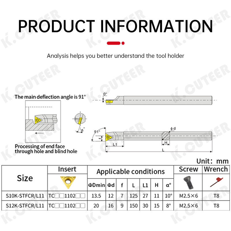 Tungsten Steel Anti-Vibration CNC Lathe Tool H16q-Stfcr11 Hardened Tool Holder