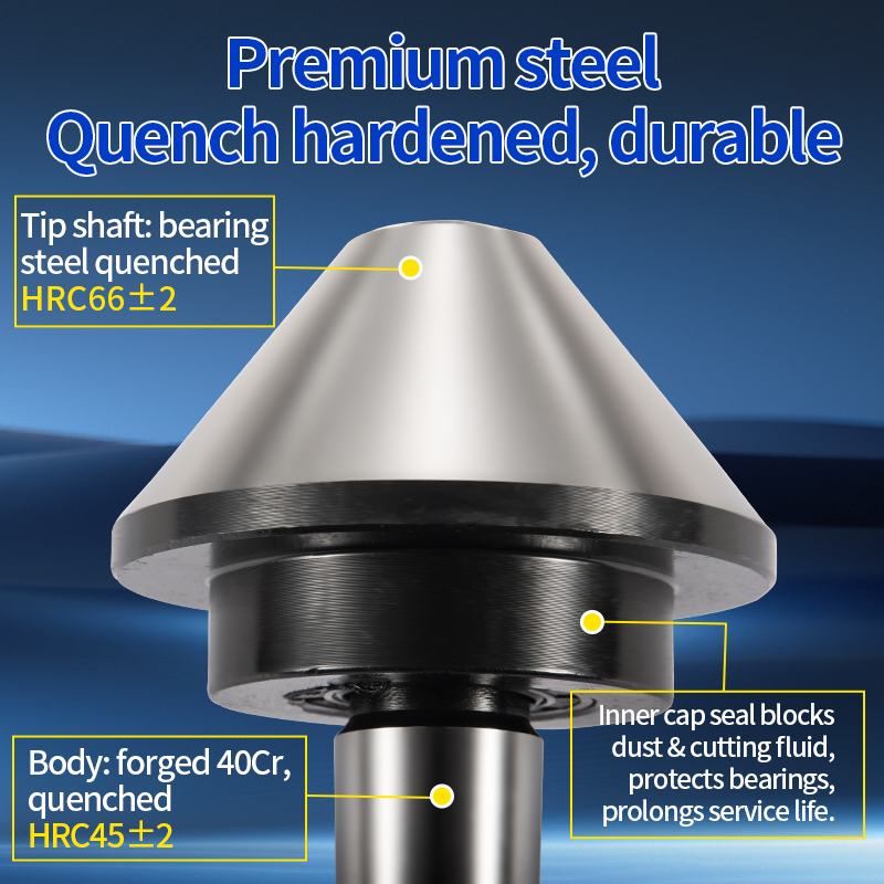 Umbrella-Shaped Rotating Top Morse Lathe High-Precision Mushroom Top Center Live Center