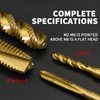 Titanium-Coated Coarse Thread Drill Bit for End Spiral Machine Tapping