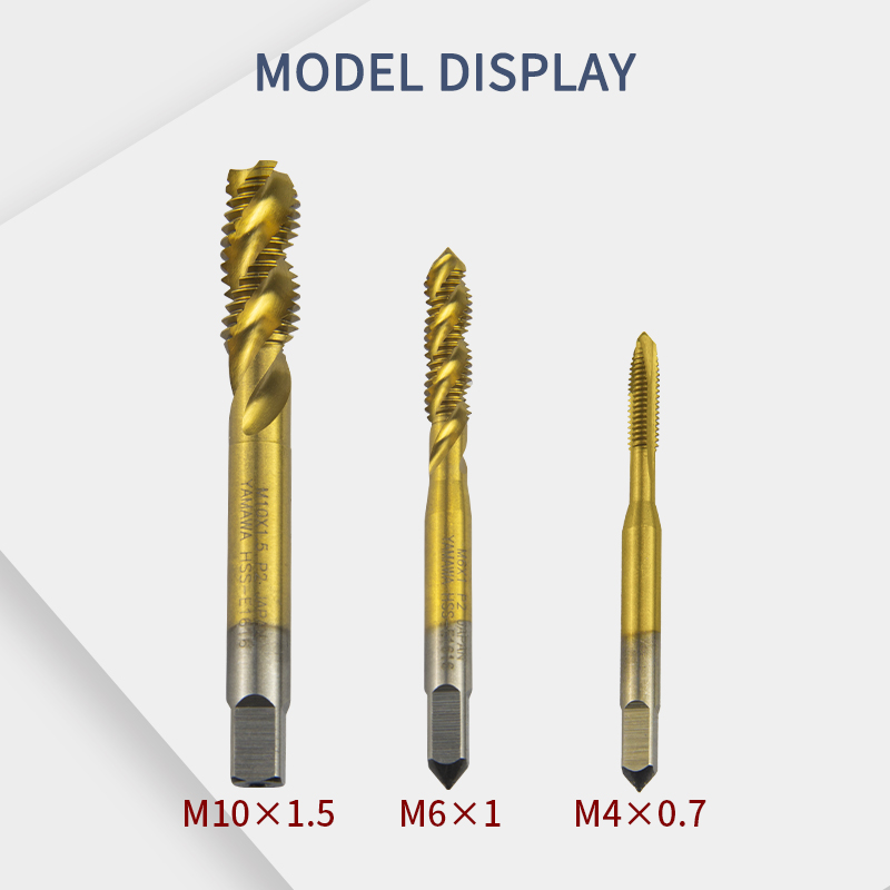 Titanium-Coated Coarse-Thread Drill Bit for M6/M3 Taps for Precision Spiral Machines