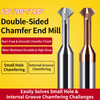 Tungsten Steel Chamfering Cutter 90/60-Degree Carbide Double-Sided Countersunk Side Hole Milling Cutter