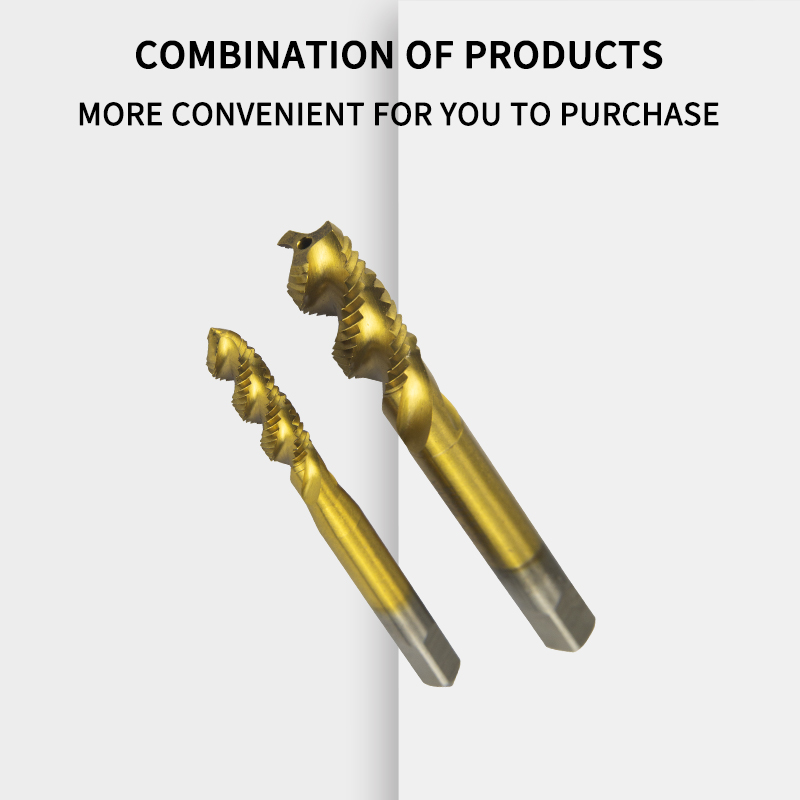 Titanium-Coated Coarse-Thread Drill Bit for M6/M3 Taps for Precision Spiral Machines