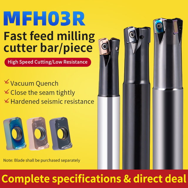 High-Feed Milling Cutter Shank Mfh03r Double-Sided Roughing End Mill Shank