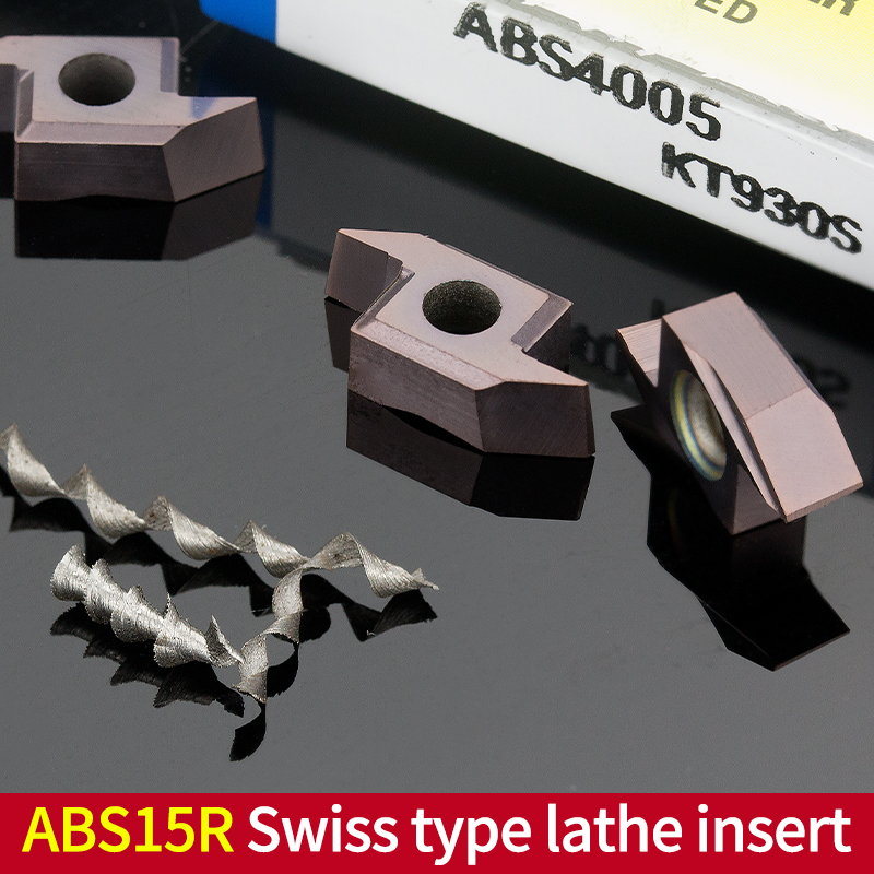 CNC Lathe Back-Sweep Tool Inserts, Swiss-Type Lathe Inserts for Stainless Steel Parts