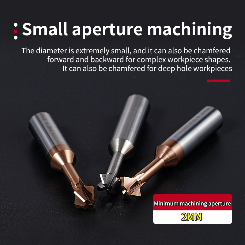 Tungsten Steel Chamfering Cutter 90/60-Degree Carbide Double-Sided Countersunk Side Hole Milling Cutter