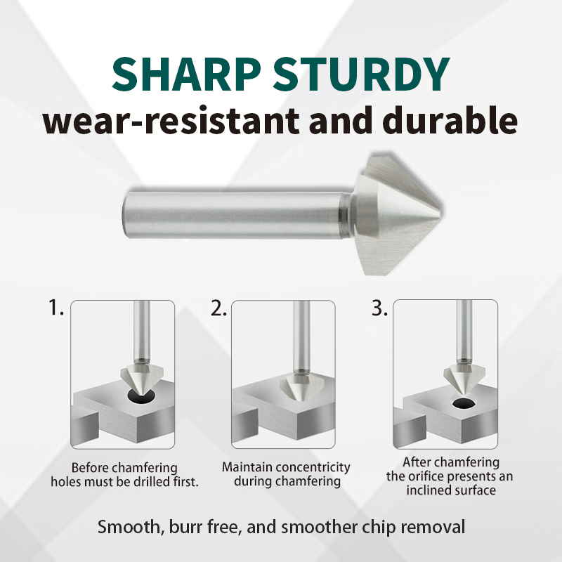 Three-Flute Chamfering Cutter Single-Blade Screw Countersink 90-Degree Chamfer Drill