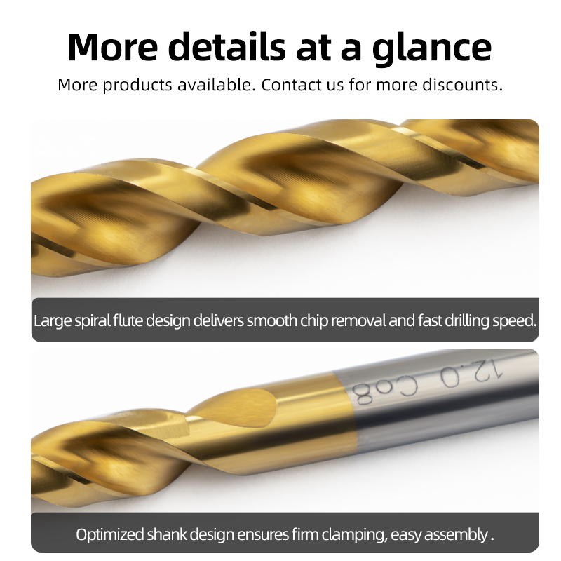 M42 High Cobalt King Kong Drill Bit Titanium-Coated Straight Shank Twist Drill