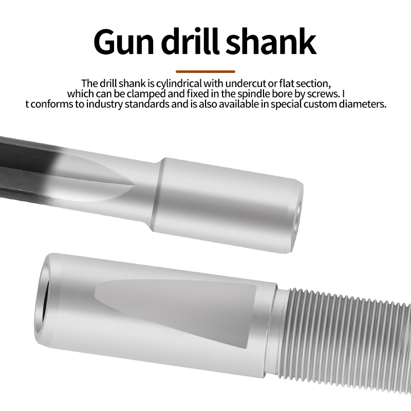 Gun Drill Deep Hole Drilling Carbide Impact Drill Bit Extended Hole Drilling