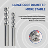 60-Degree Aluminum End Mill Tungsten Carbide 3-Flute Extended CNC Alloy Tool