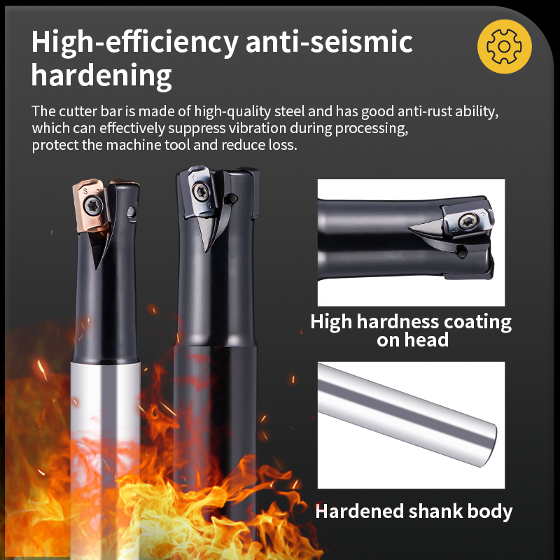 High-Feed Milling Cutter Shank Mfh03r Double-Sided Roughing End Mill Shank