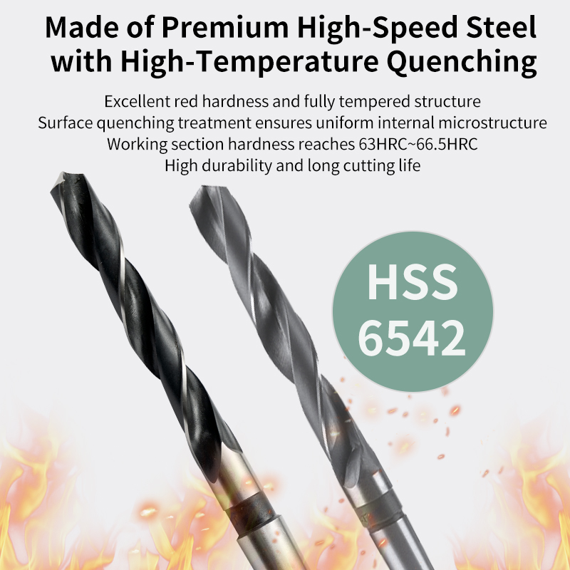 High-Speed Twist Drill with Taper Shank 6-100mm Morse Taper Drill Bit