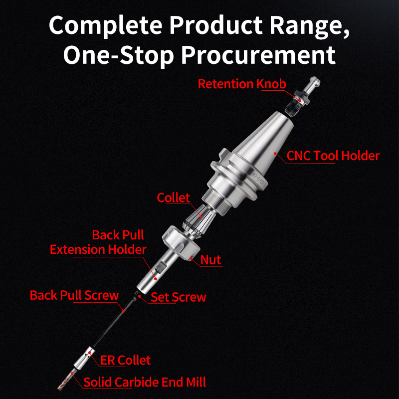 Rear-Pull DC04/06/08 Small-Diameter Extension Rod CNC Straight Shank Machining