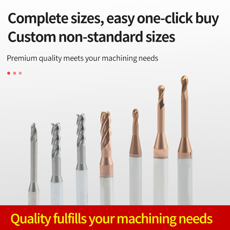 Tungsten Steel Deep Groove Ball End Mill for Alloy Steel and Aluminum