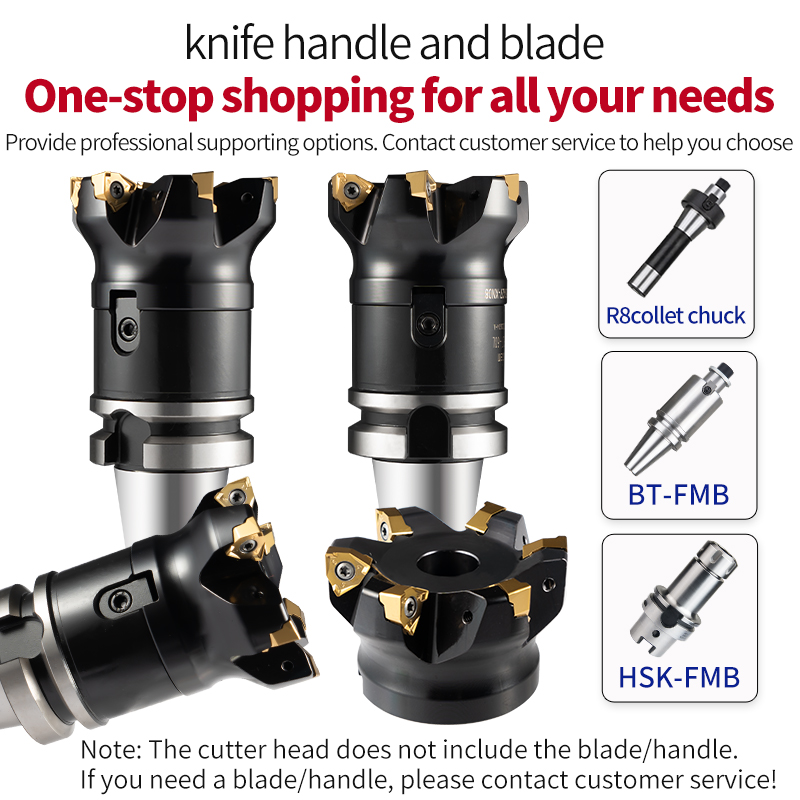 CNC High-Speed Face Milling Cutter Mee190 Square Shoulder 90-Degree Right Angle