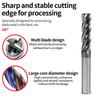 60-Degree Tungsten Steel End Mill 4-Flute Black Coating Specialized for Stainless Steel