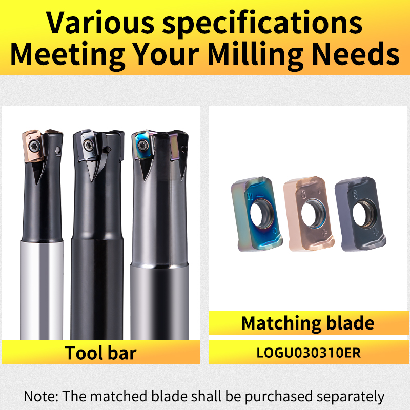 High-Feed Milling Cutter Shank Mfh03r Double-Sided Roughing End Mill Shank