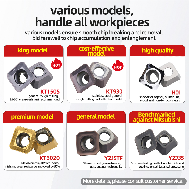 CNC Milling Cutter Square Sekt Insert Km Milling Cutter Disk Insert