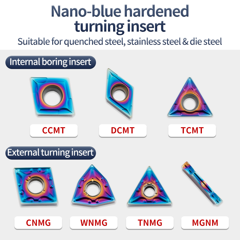 Nano Blue High-Hardness CNC Blade Blue-Treated Insert Quenched Steel