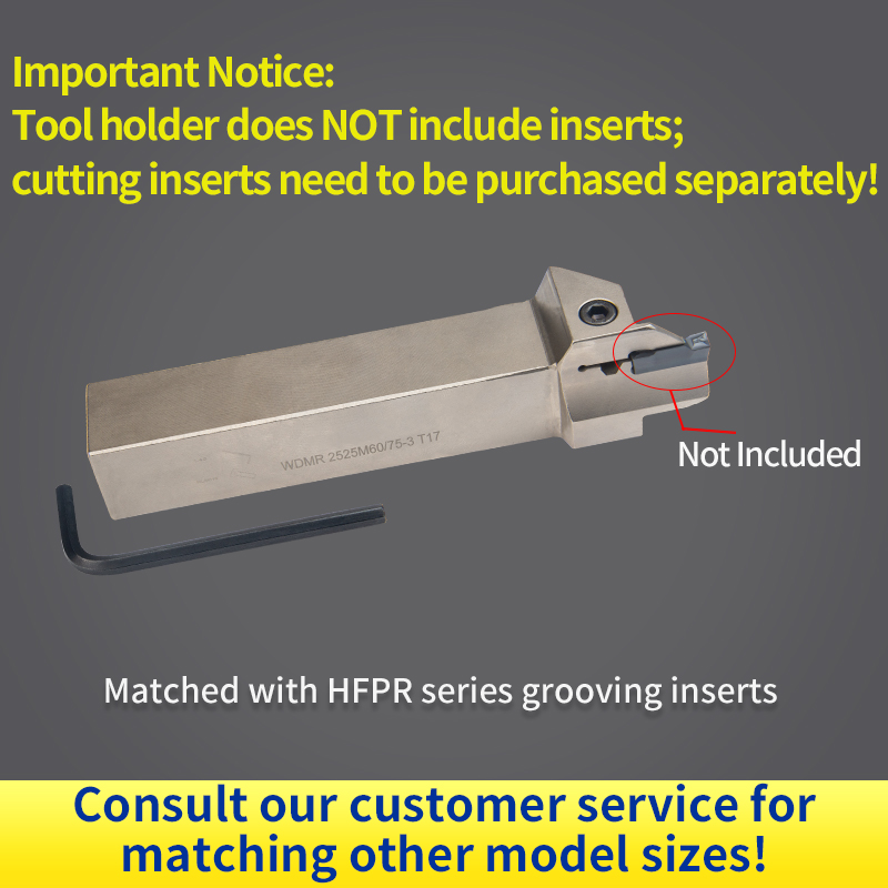 CNC End Face 25 Square Deep-Cut Outer Circular Flat Slot Cutter Bar