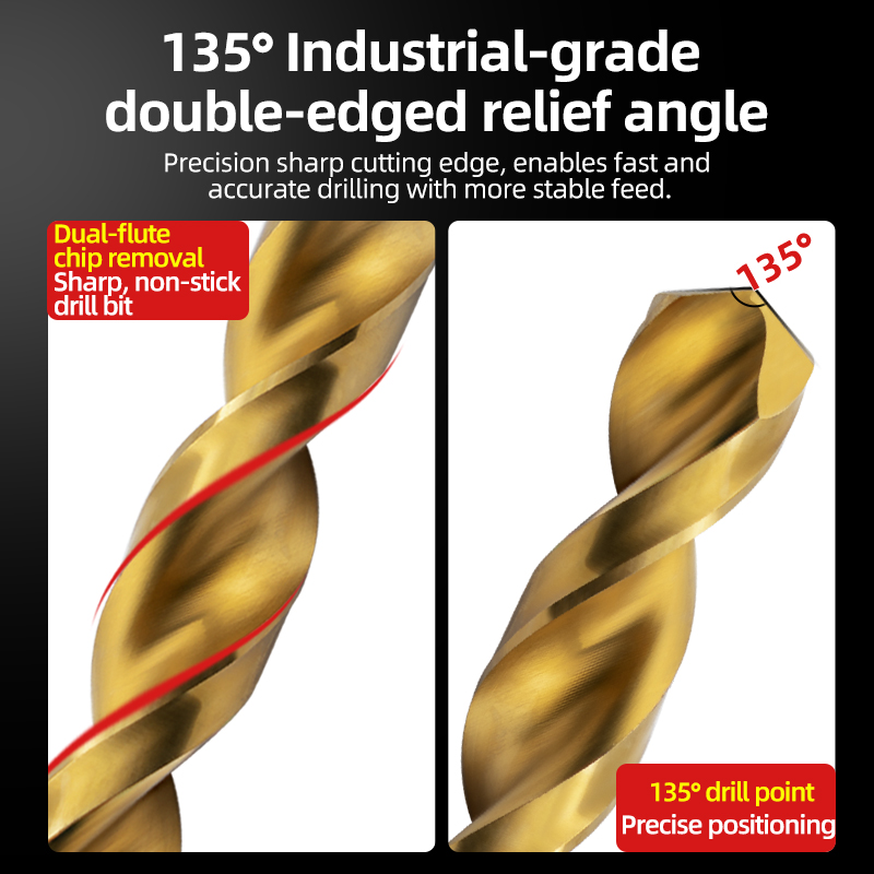 M42 High Cobalt King Kong Drill Bit Titanium-Coated Straight Shank Twist Drill