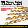 M42 High-Cobalt Tyrant Drill Bit for Stainless Steel, Titanium-Coated Co8 Twist Drill