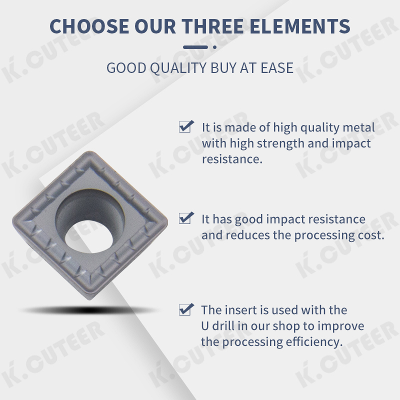 Keencuteer Violent Drilling CNC Inserts Come in Various Materials Steel/Stainless Steel/Cast Iron/Ceramic/Aluminum