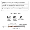 Tungsten Steel End Mill HRC 60-Degree Cutter 2-Flute Solid Carbide End Mill