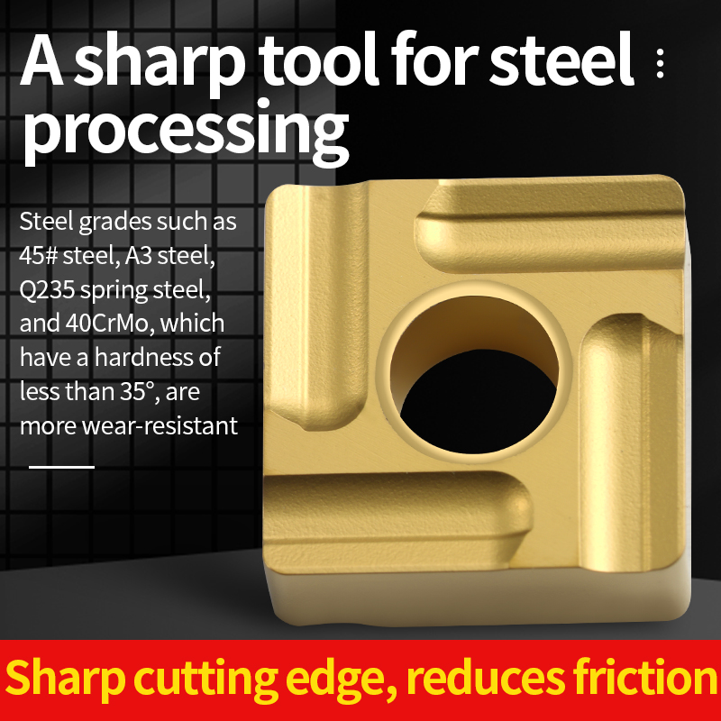 CNC Carbide Insert Snmg120408r-S Square Cutting Blade for Steel Grooving