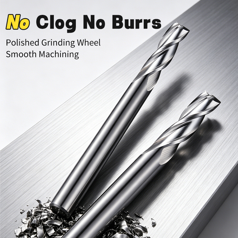 CNC 70-Degree Metal-Ceramic Solid Alloy Flat Bottom 4-Flute End Mill