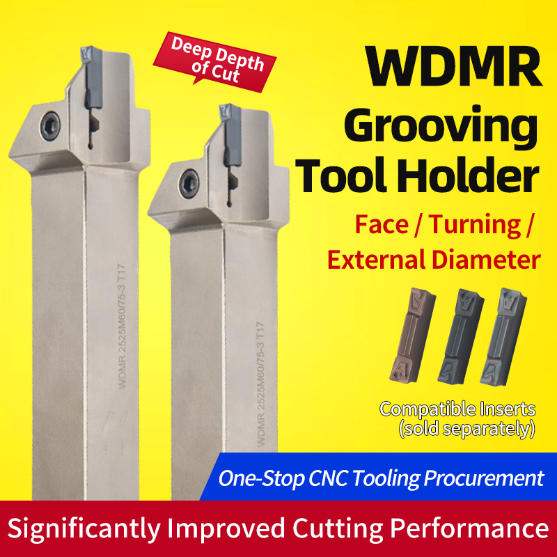 CNC End Face 25 Square Deep-Cut Outer Circular Flat Slot Cutter Bar