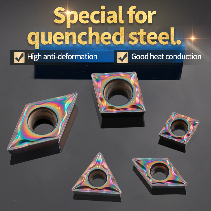 Keencuteer CNC Quenching Inserts Ultra-Hard Carbide Tips Hard Steel Colored Blades