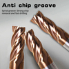 Tungsten steel alloy 60-degree flat-bottom end mill, carbide 4-flute