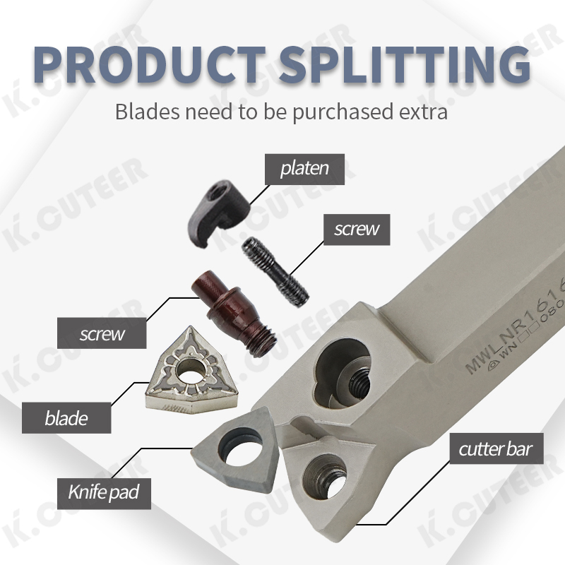External Turning Tool Mwlnr2525m08/2020K08 Indexable Tool Holder Lathe Tool