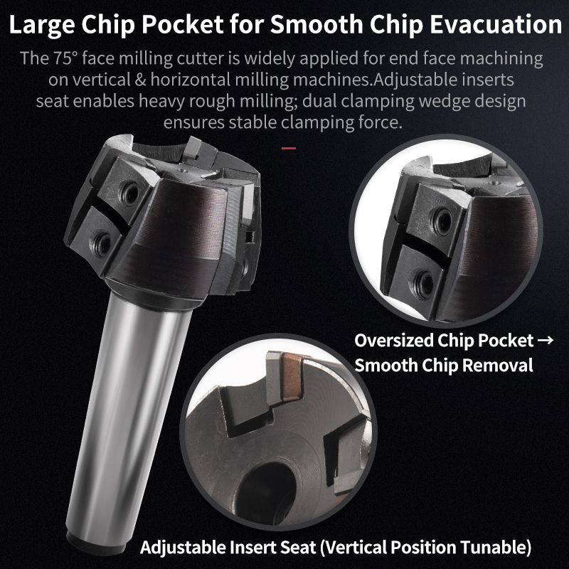 75-Degree Milling Cutter Face Heavy-Duty Boring and Milling Machine Rough Machining
