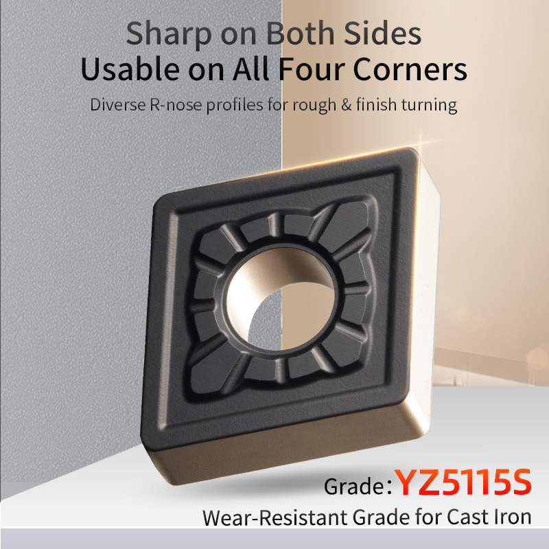 CNC Turning Insert Cnmg Rhombic Double-Sided Insert for Ductile Gray Cast Iron