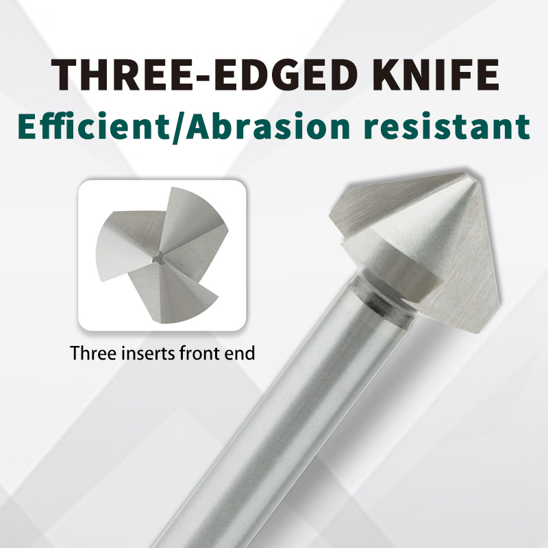 Three-Flute Chamfering Cutter Single-Blade Screw Countersink 90-Degree Chamfer Drill