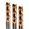 Tungsten Steel Alloy 60-Degree Flat-Bottom Cutter 4-Flute Straight Shank Extended End Mill