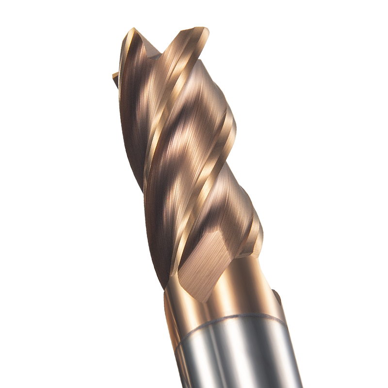 Tungsten Steel Alloy 60-Degree Flat-Bottom Cutter 4-Flute Straight Shank Extended End Mill