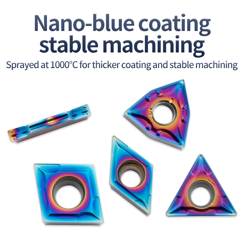 Nano Blue High-Hardness CNC Blade Blue-Treated Insert Quenched Steel