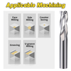 CNC 70-Degree Metal-Ceramic Solid Alloy Flat Bottom 4-Flute End Mill