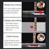 Tungsten steel alloy 60-degree flat-bottom end mill, carbide 4-flute