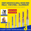 Tungsten Steel Deep Groove Ball End Mill for Alloy Steel and Aluminum