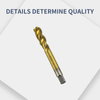 Titanium-Coated Coarse-Thread Drill Bit for M6/M3 Taps for Precision Spiral Machines